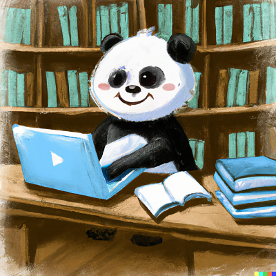 studying panda